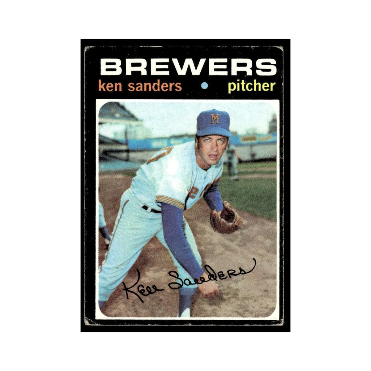1971 Topps (Damaged) Ken Sanders Brewers #116
