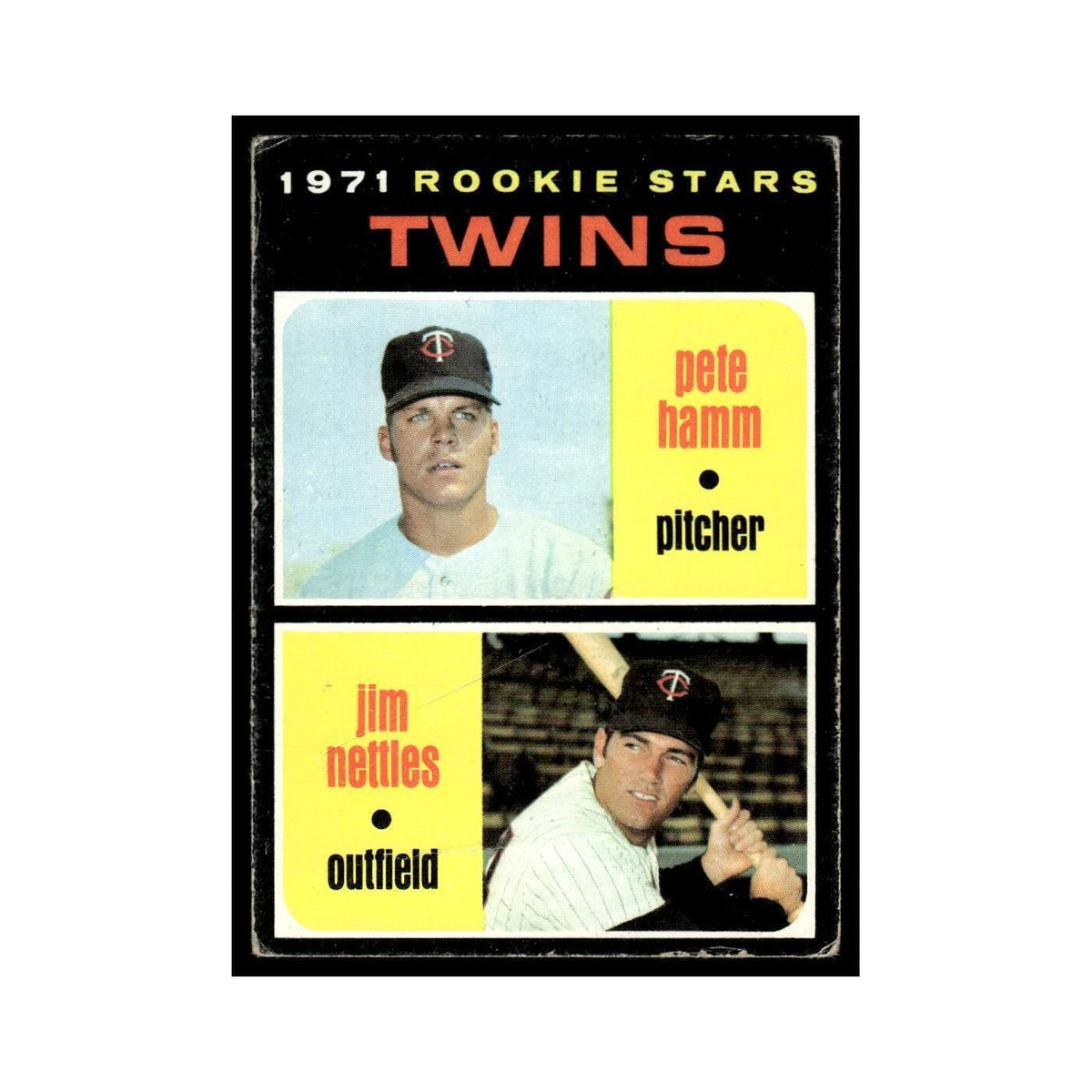 1971 Topps (Damaged) Pete Hamm/Jim Nettles RC Twins #74