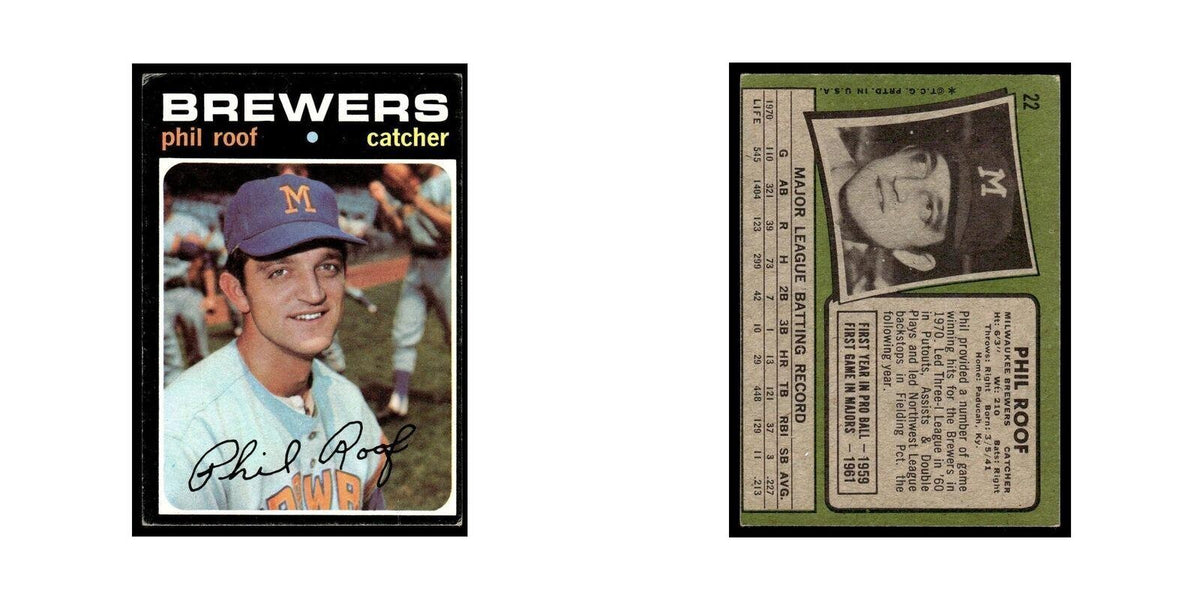1971 Topps (Damaged) Phil Roof Brewers #22