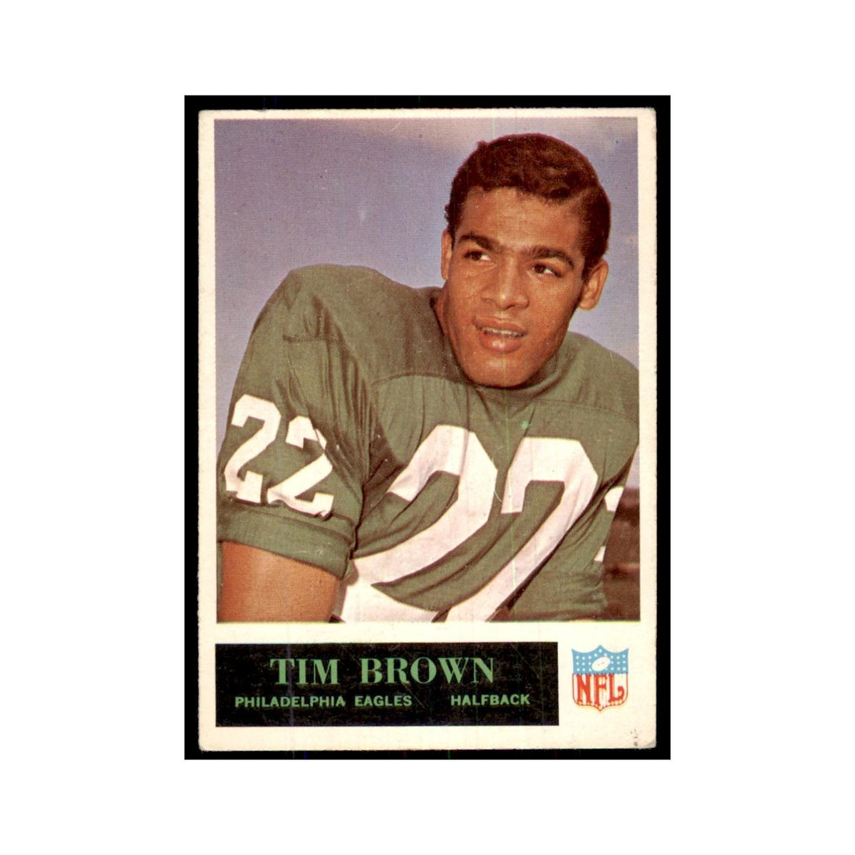 1965 Philadelphia Tim Brown Football Cards #130