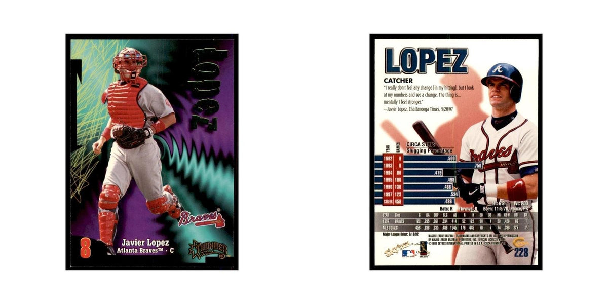 1998 Skybox Thunder Javier Lopez Baseball Cards #228