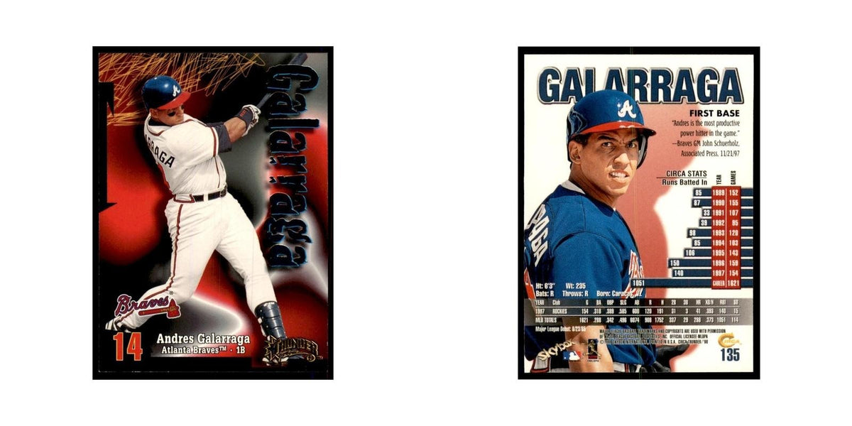 1998 Skybox Thunder Juan Gonzalez Baseball Cards #135
