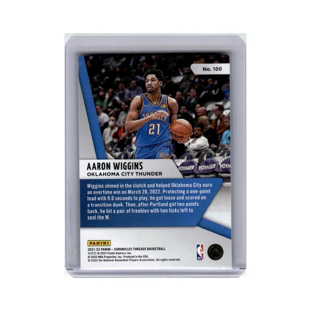 Aaron Wiggins Rookie 2021 Panini Chronicles Threads #100 Thunder NM