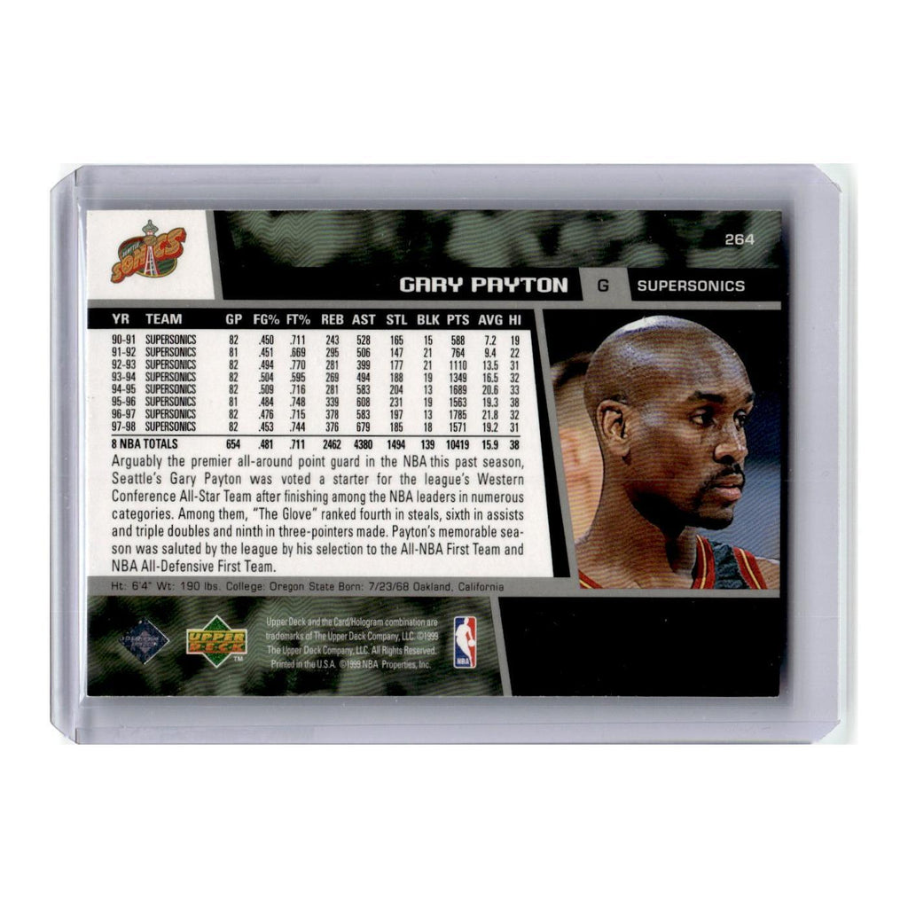 Gary Payton 1998 Upper Deck #264 Seattle SuperSonics Basketball Card NM