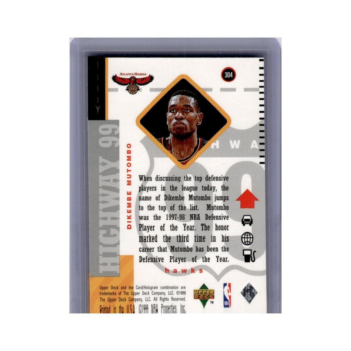 Dikembe Mutombo 1998 Upper Deck #304 Milwaukee Bucks Basketball Card NM