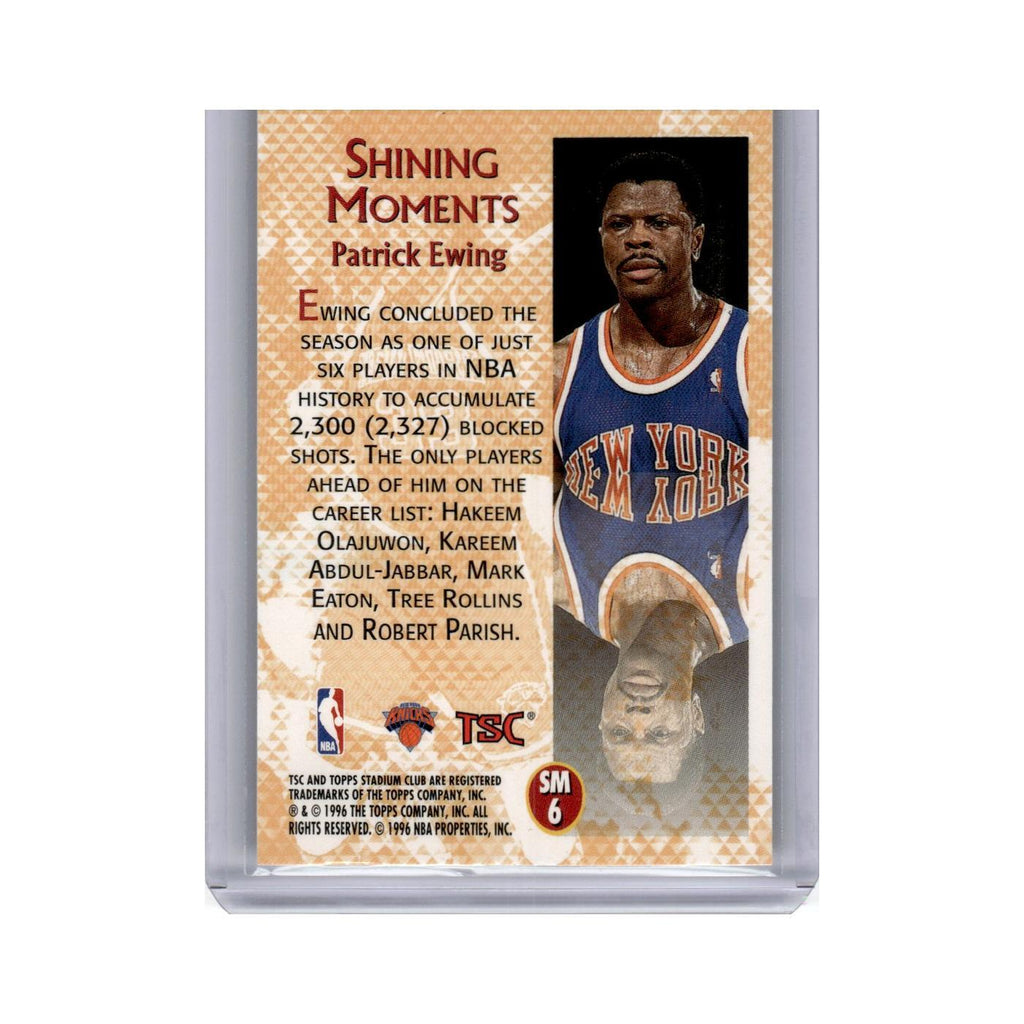 Patrick Ewing 1996 Topps Stadium Club #SM6 New York Knicks Basketball Card NM
