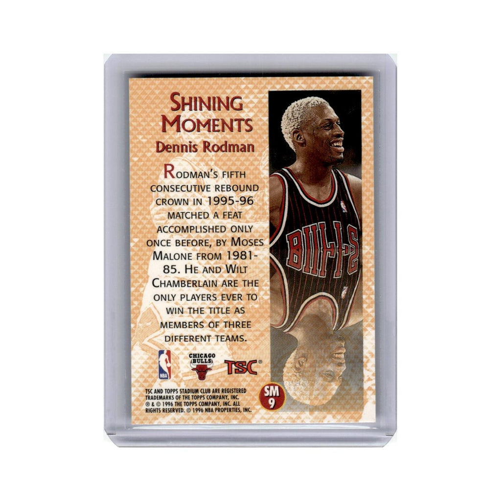 Dennis Rodman 1996 Topps Stadium Club #SM9 Chicago Bulls Basketball Card NM
