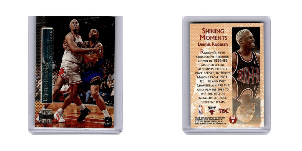 Dennis Rodman 1996 Topps Stadium Club #SM9 Chicago Bulls Basketball Card NM