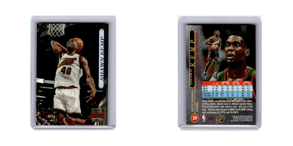 Shawn Kemp 1996 Stadium Club #20 Seattle SuperSonics Basketball Card NM