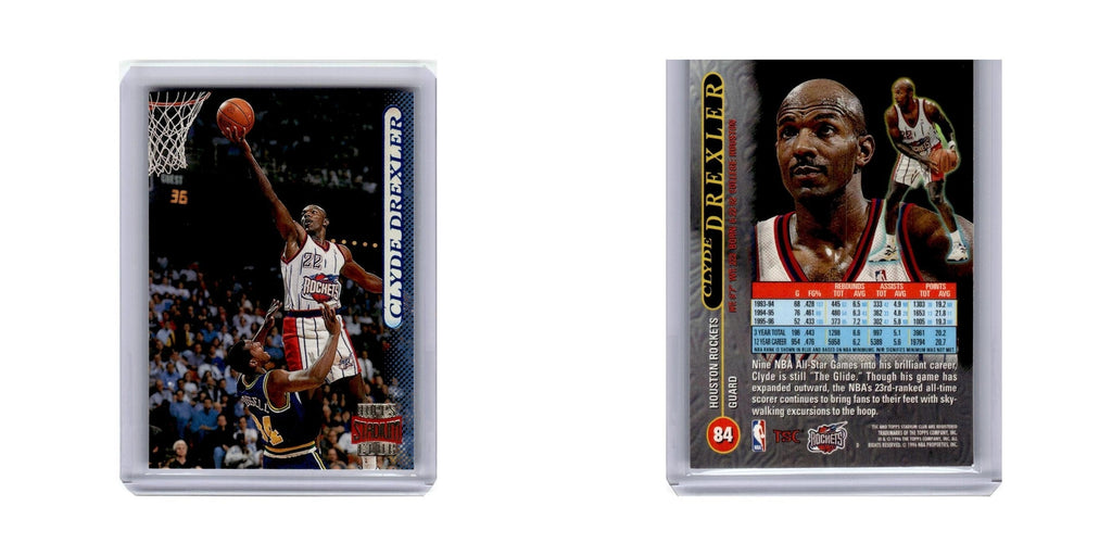 Clyde Drexler 1996 Stadium Club #84 Houston Rockets Basketball Card NM