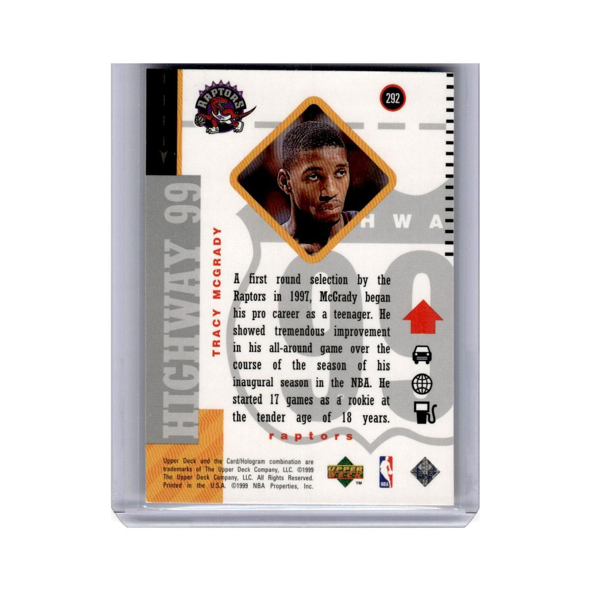 Tracy McGrady 1998 Upper Deck #292 Toronto Raptors Basketball Card NM