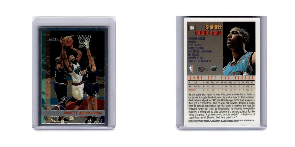 Shareef Abdur-Rahim 1997 Topps Chrome #94 Vancouver Grizzlies Basketball Card NM