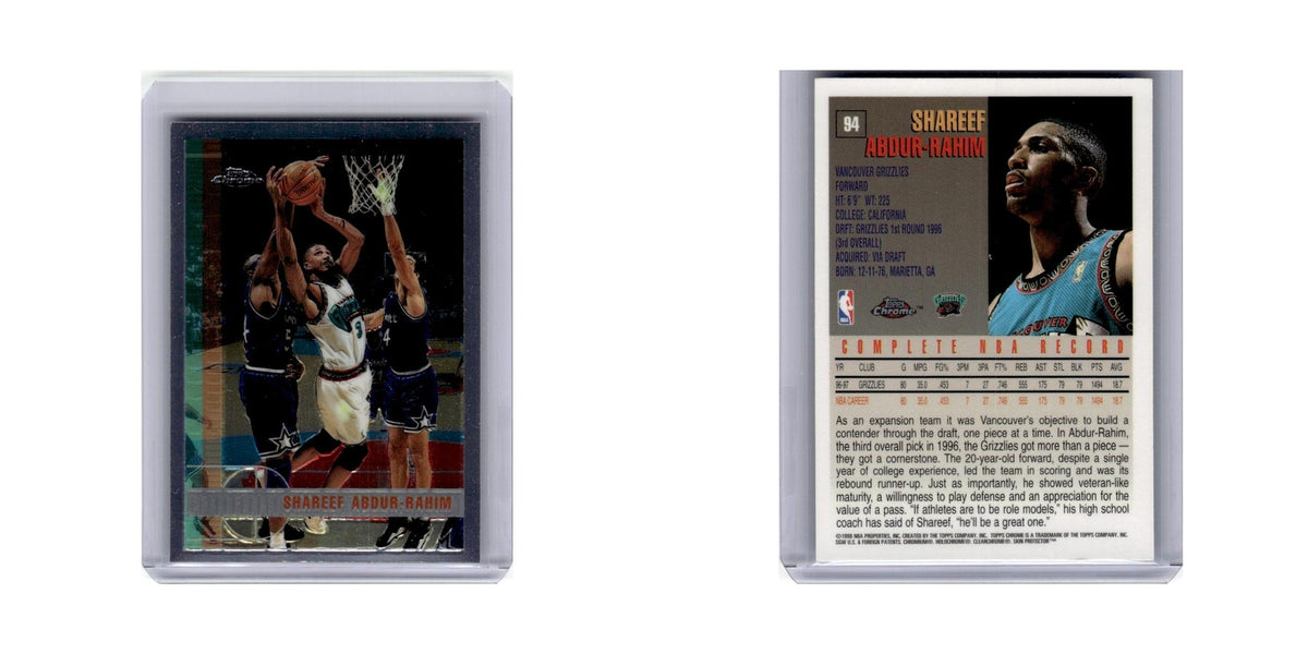 Shareef Abdur-Rahim 1997 Topps Chrome #94 Vancouver Grizzlies Basketball Card NM