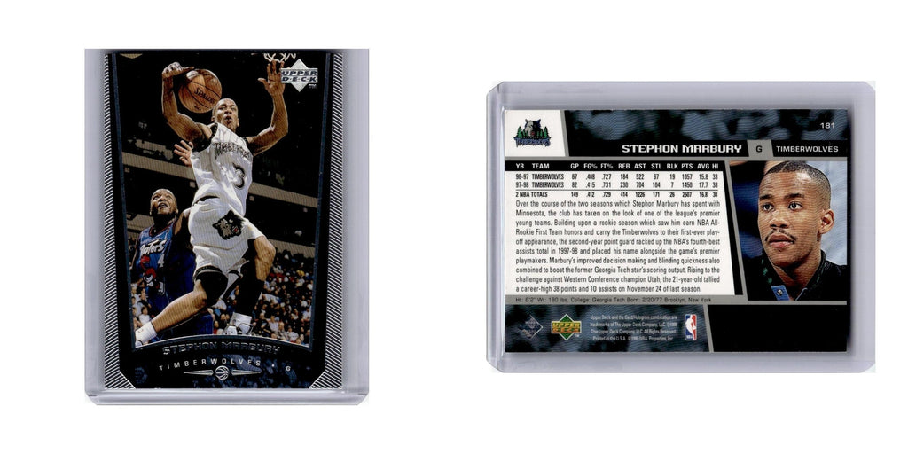 Stephon Marbury 1998 Upper Deck #181 Minnesota Timberwolves Basketball Card NM
