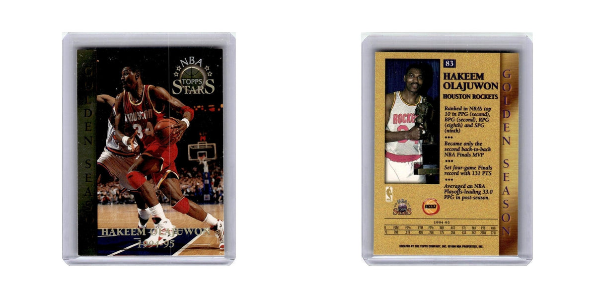 Hakeem Olajuwon 1996 Topps Stars #83 Houston Rockets Basketball Card NM