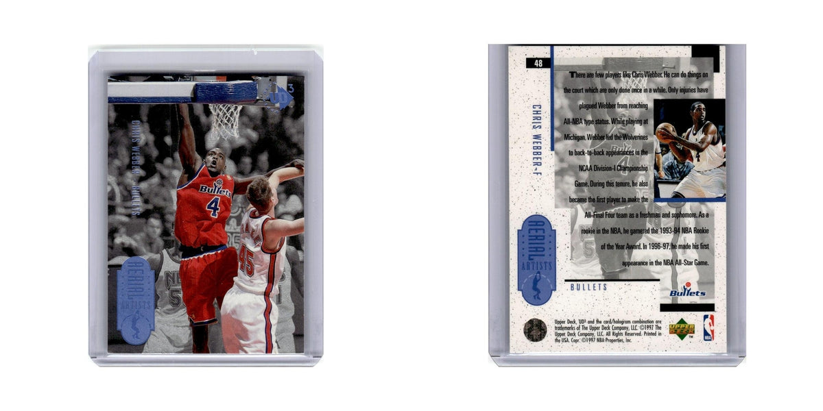Chris Webber 1996 Upper Deck UD3 #48 Washington Bullets Basketball Card NM