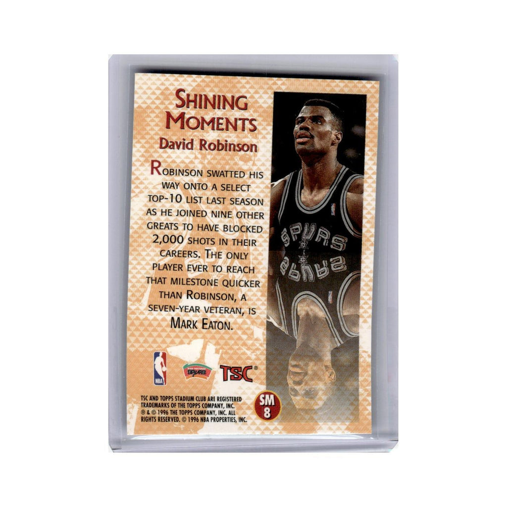 David Robinson 1996 Topps Stadium Club #SM8 San Antonio Spurs Basketball Card NM