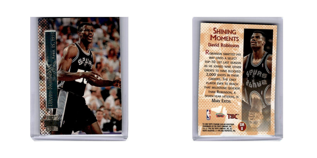 David Robinson 1996 Topps Stadium Club #SM8 San Antonio Spurs Basketball Card NM