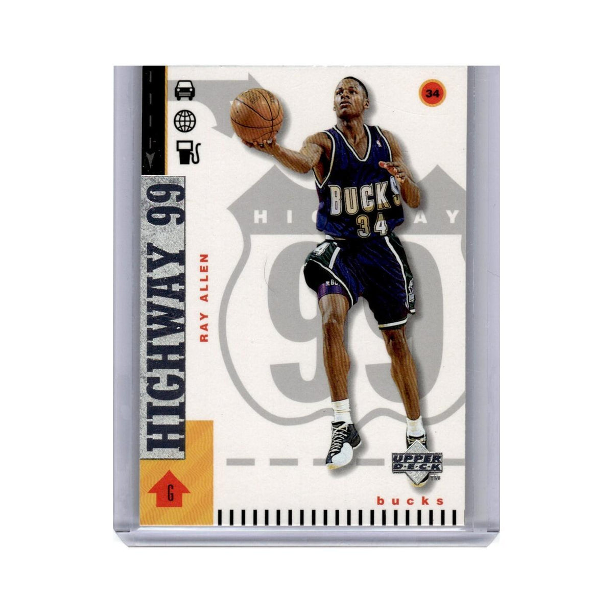Ray Allen 1998 Upper Deck #306 Milwaukee Bucks Basketball Card NM