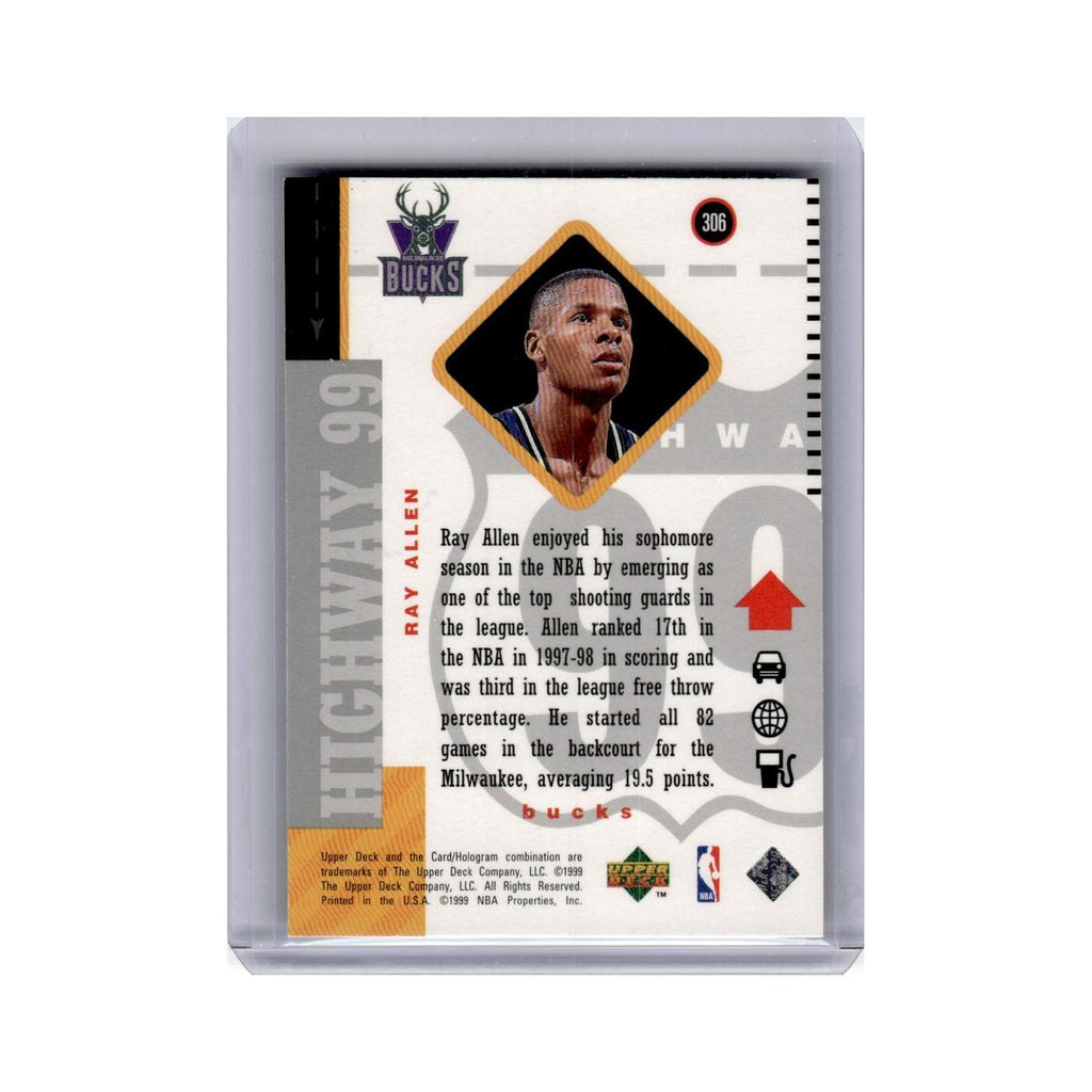 Ray Allen 1998 Upper Deck #306 Milwaukee Bucks Basketball Card NM
