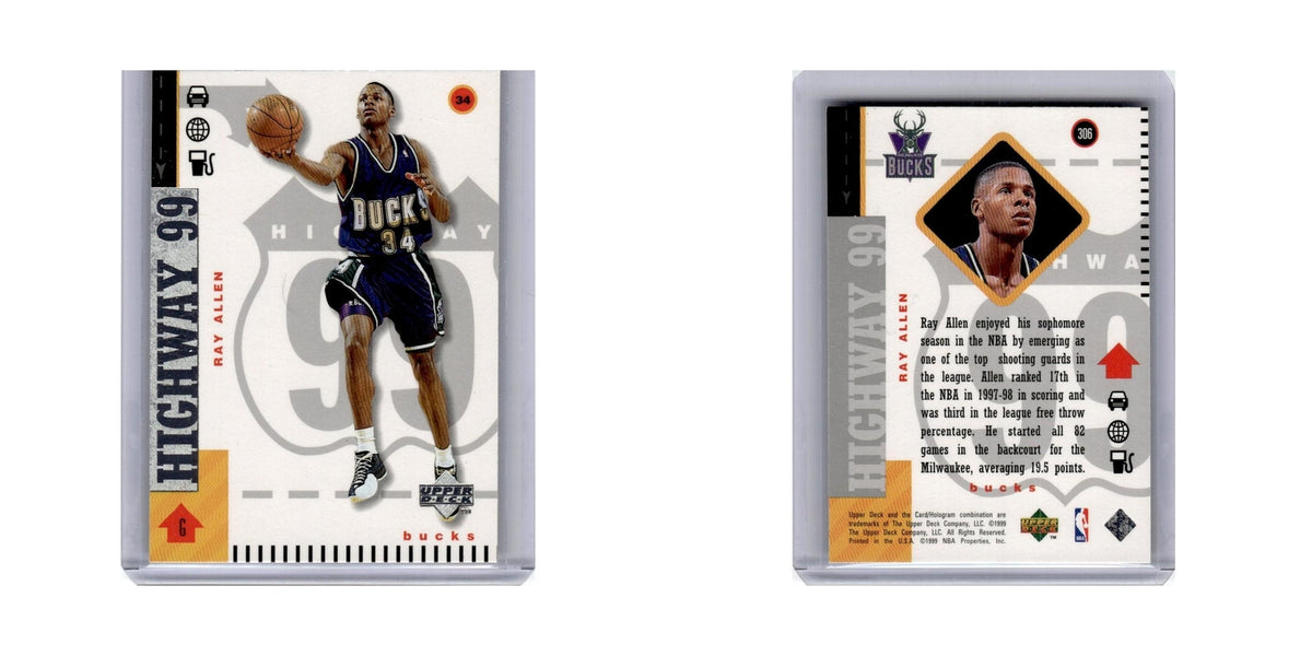 Ray Allen 1998 Upper Deck #306 Milwaukee Bucks Basketball Card NM