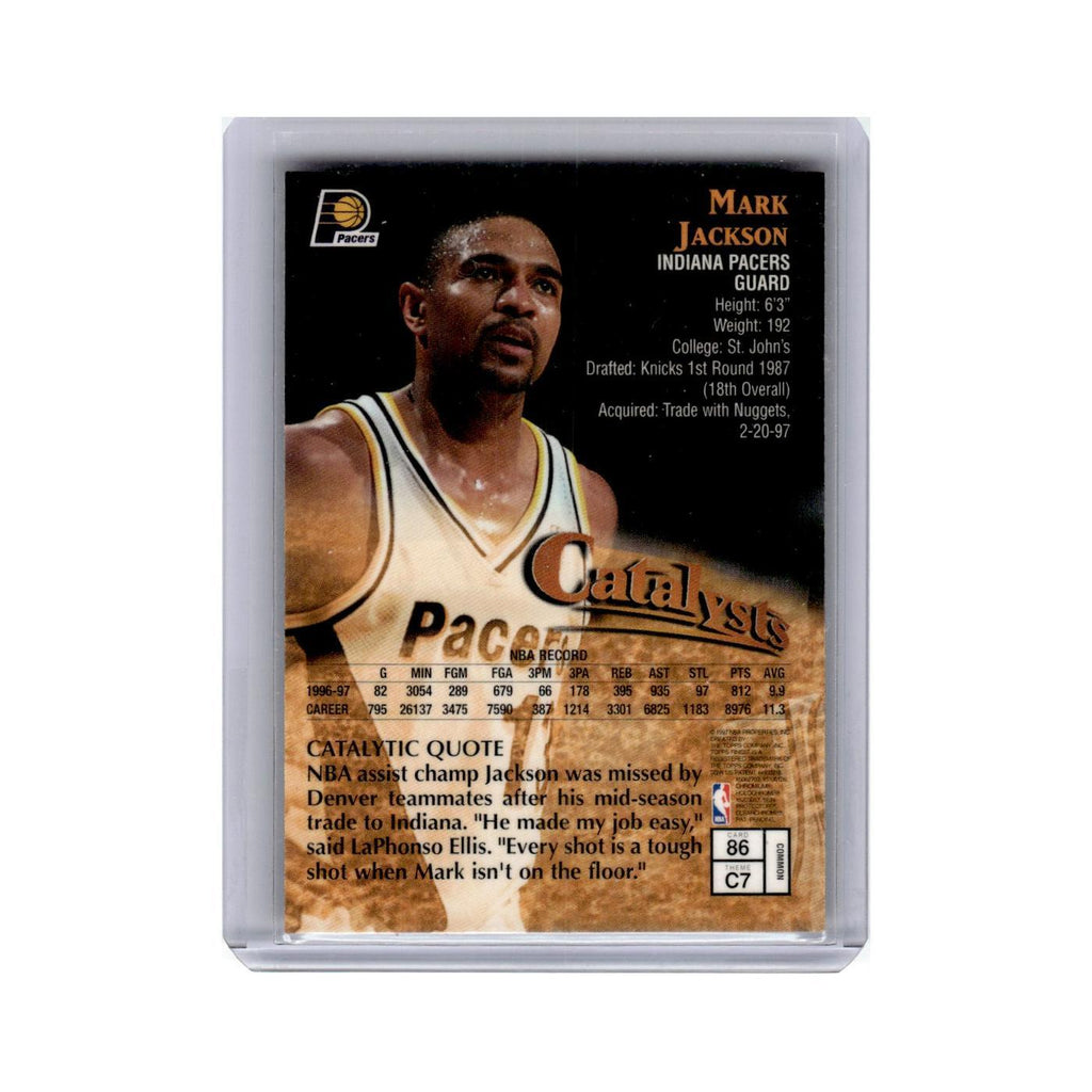 Mark Jackson 1997 Topps Finest #86 Indiana Pacers Basketball Card NM