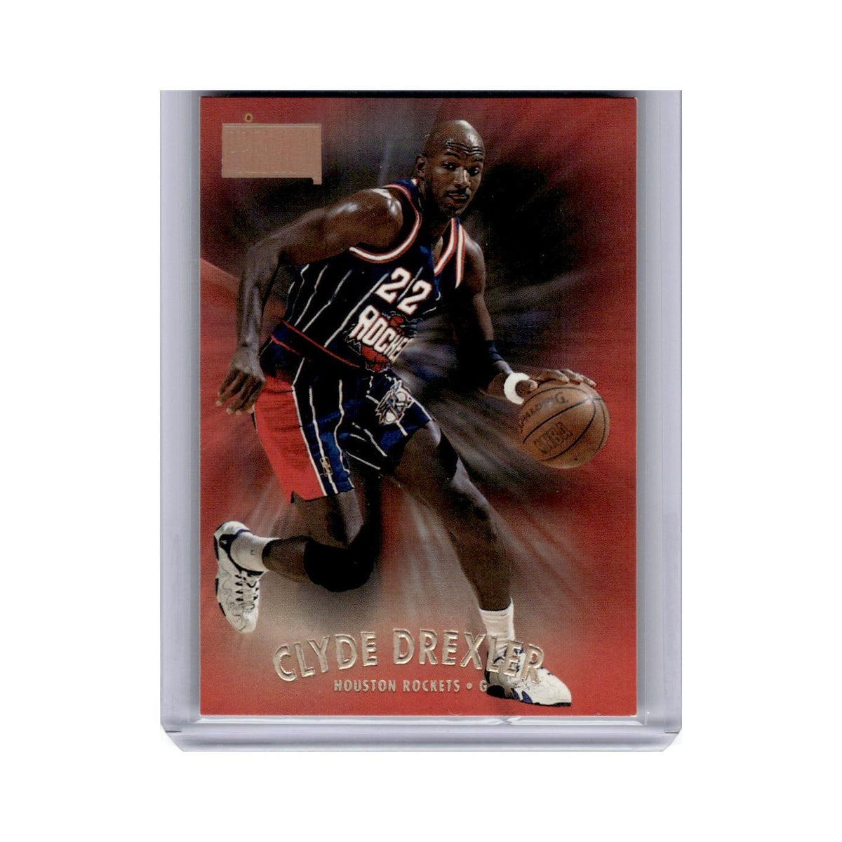 Clyde Drexler 1997 SkyBox Premium #17 Houston Rockets Basketball Card NM