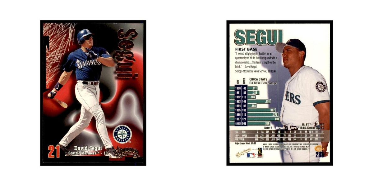 1998 Skybox Thunder David Segui Baseball Cards #285