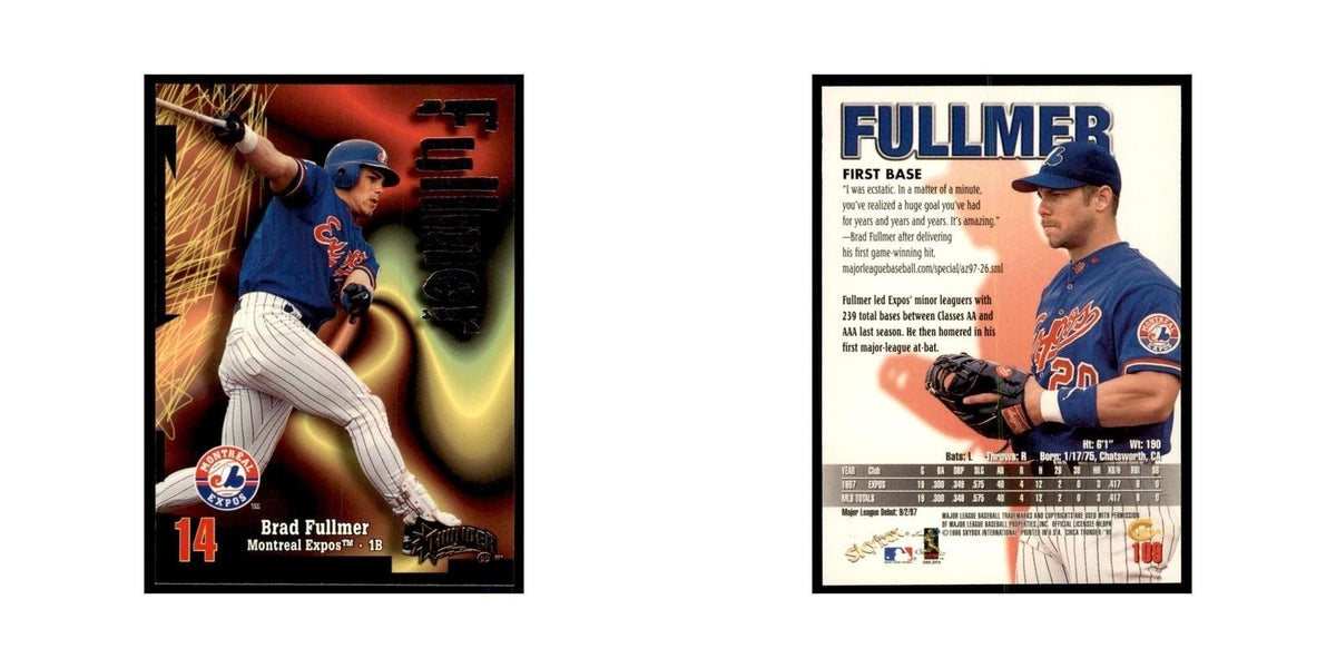 1998 Skybox Thunder Brad Fullmer Baseball Cards #109