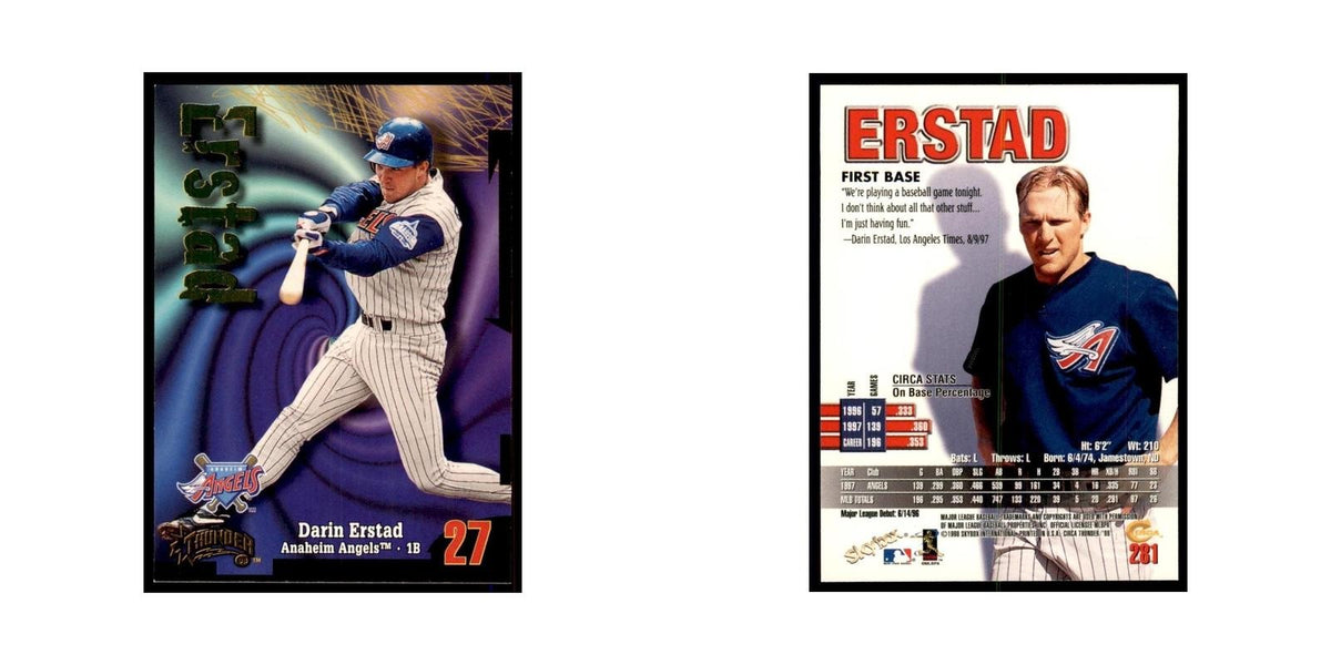 1998 Skybox Thunder Darin Erstad Baseball Cards #281