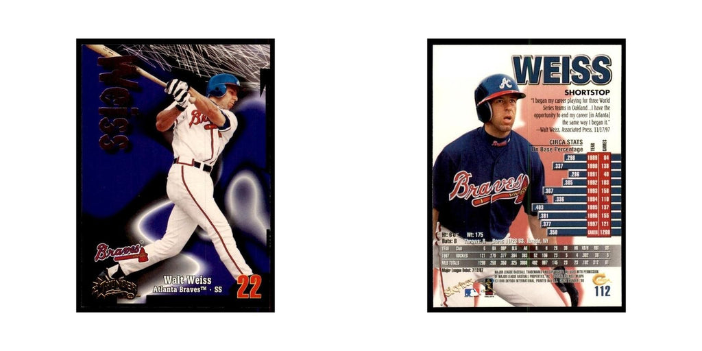 1998 Skybox Thunder Walt Weiss Baseball Cards #112
