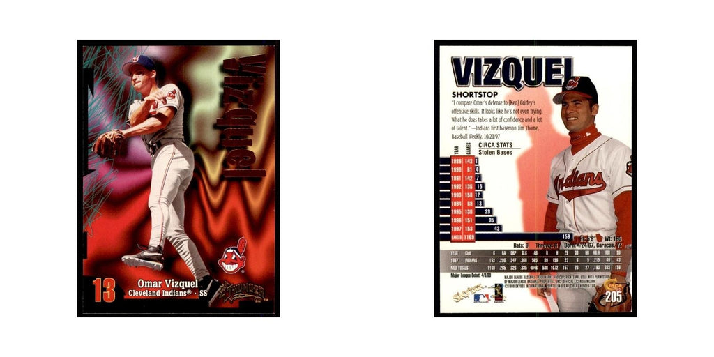 1998 Skybox Thunder Omar Vizquel Baseball Cards #205