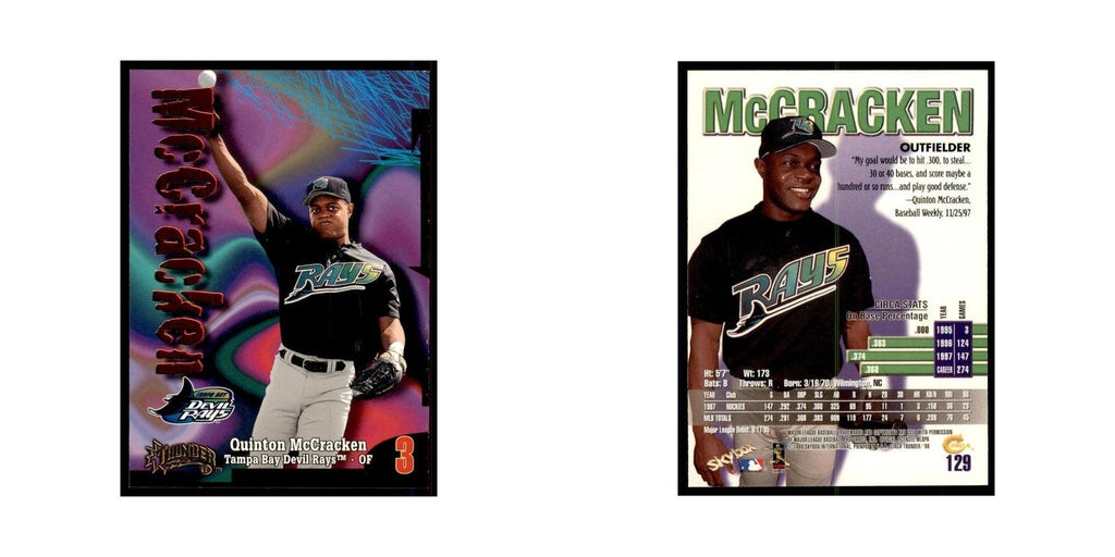 1998 Skybox Thunder Quinton McCracken Baseball Cards #129