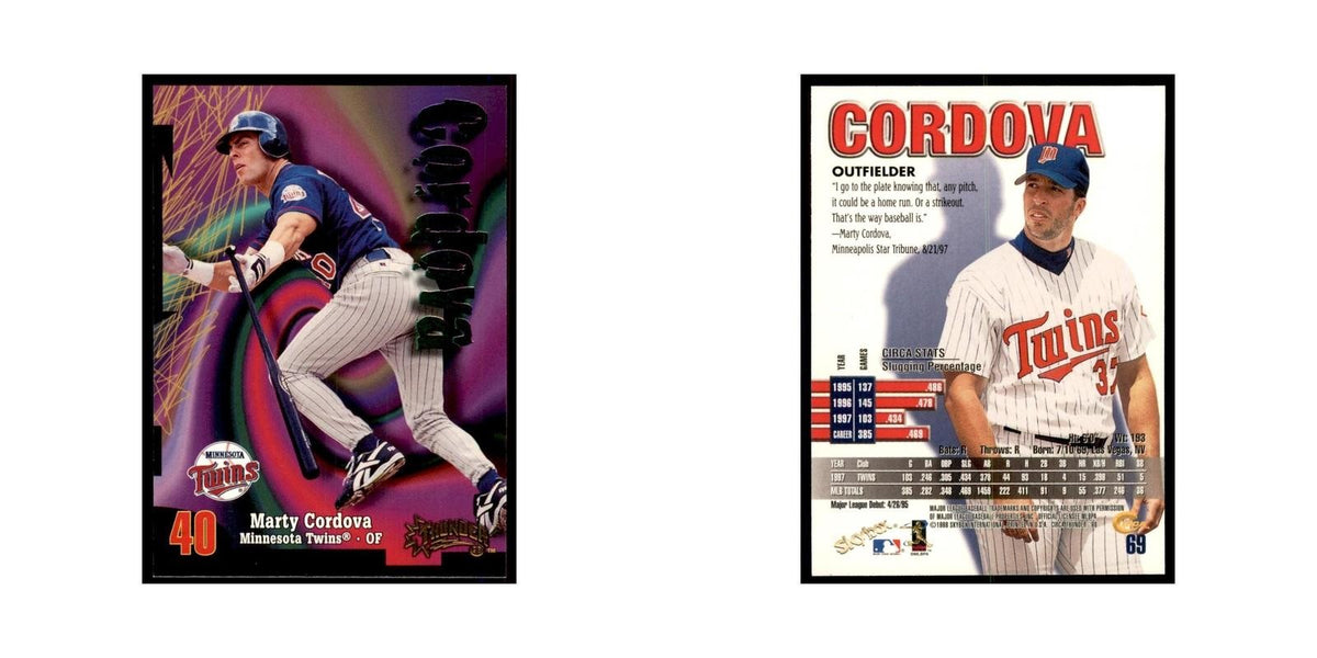 1998 Skybox Thunder Marty Cordova Baseball Cards #69