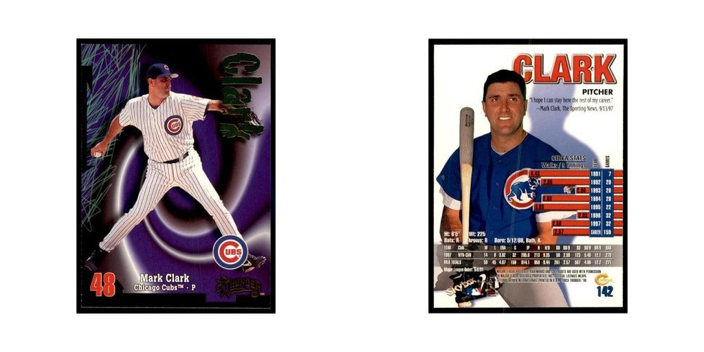 1998 Skybox Thunder Mark Clark Baseball Cards #142