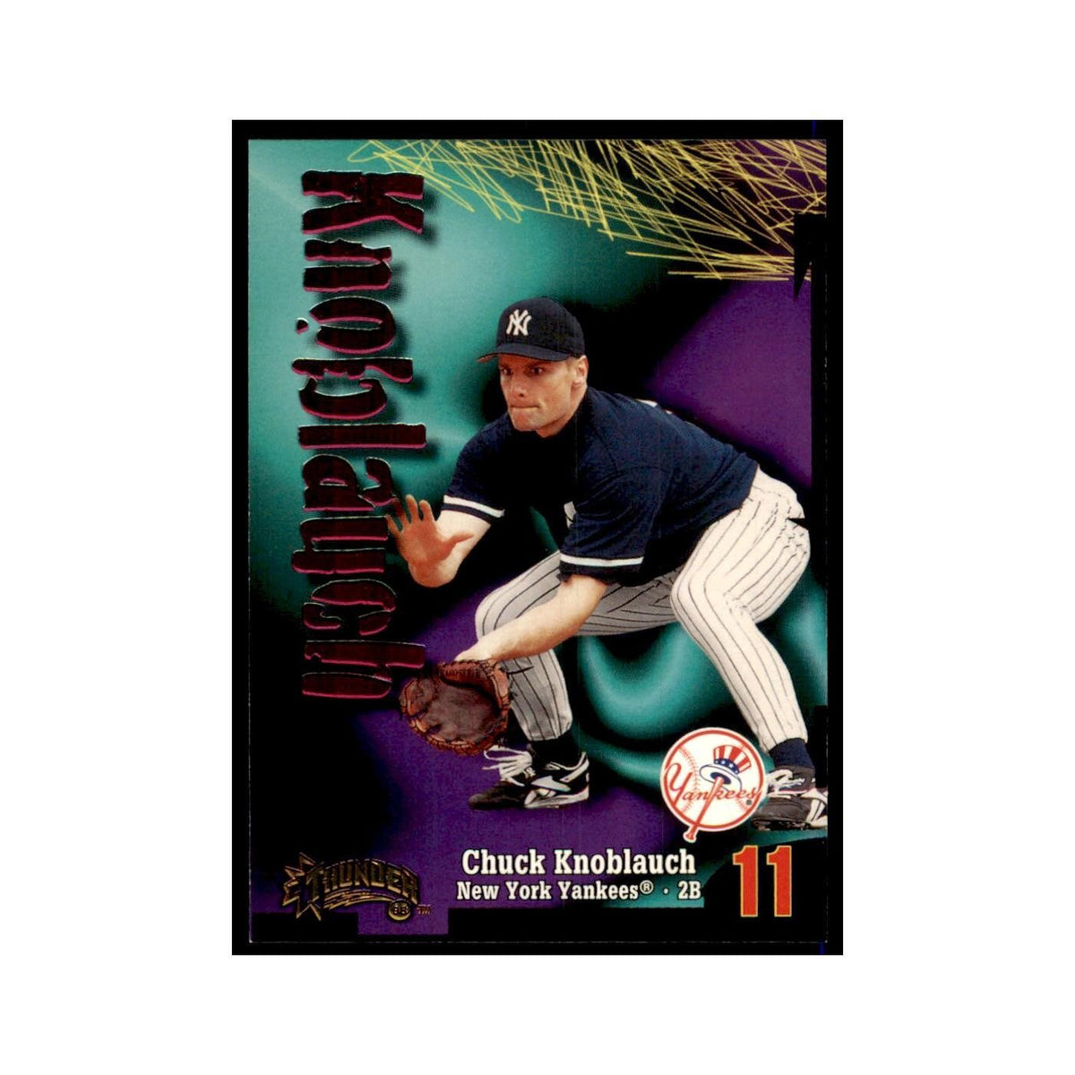 1998 Skybox Thunder Chuck Knoblauch Baseball Cards #123