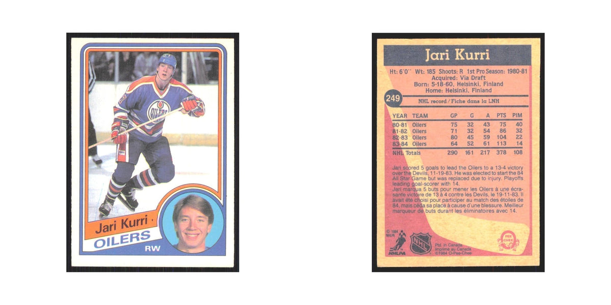 1984 O-Pee-Chee Jari Kurri Edmonton Oilers #249