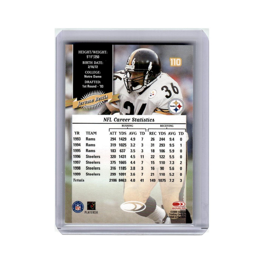 Jerome Bettis 2000 Donruss #110 Pittsburgh Steelers Football Card NM