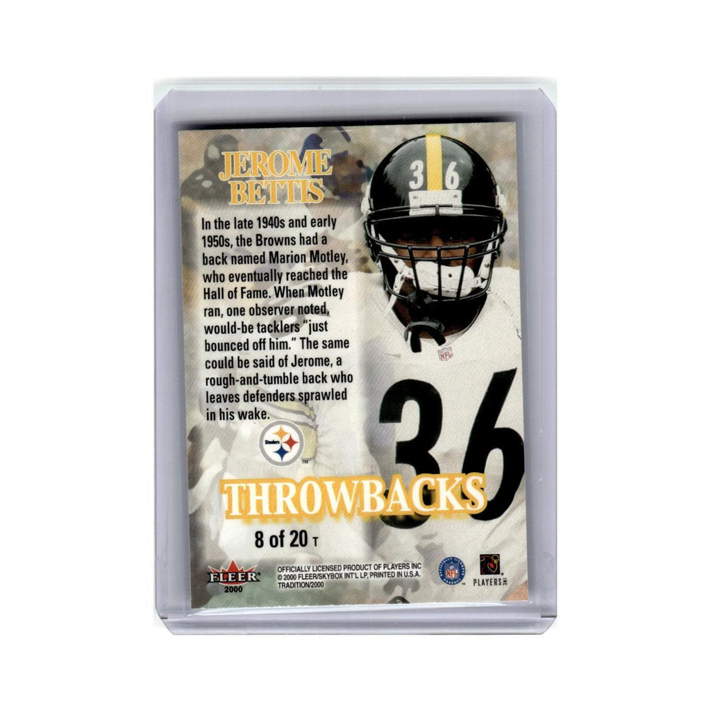 Jerome Bettis 2000 Fleer Tradition Throwbacks #8 T Pittsburgh Steelers NM