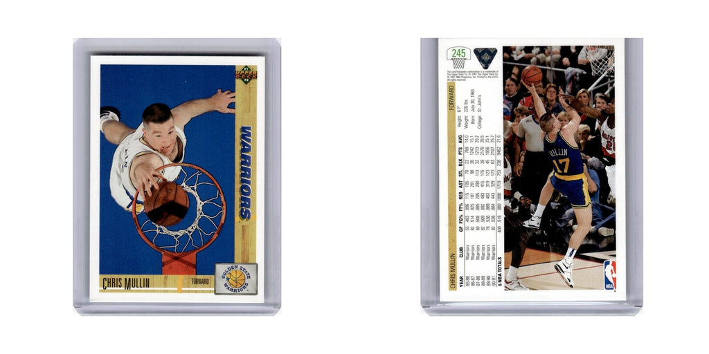 Chris Mullin 1991 Upper Deck #245 Golden State Warriors Basketball Card NM