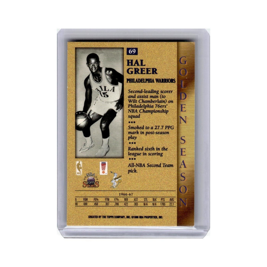 Hal Greer 1996 Topps Stars #69 Philadelphia Warriors Basketball Card NM