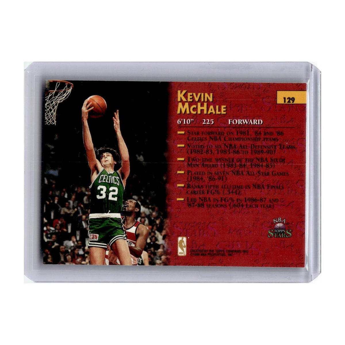 Kevin McHale 1996 Topps Stars #129 Boston Celtics Basketball Card NM