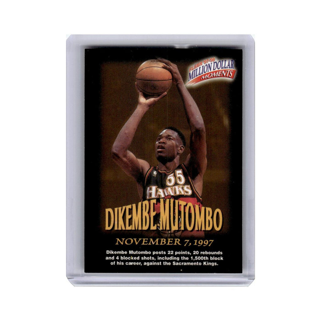 Dikembe Mutombo 1997 Fleer Million Dollar Moments #45 Atlanta Hawks NM