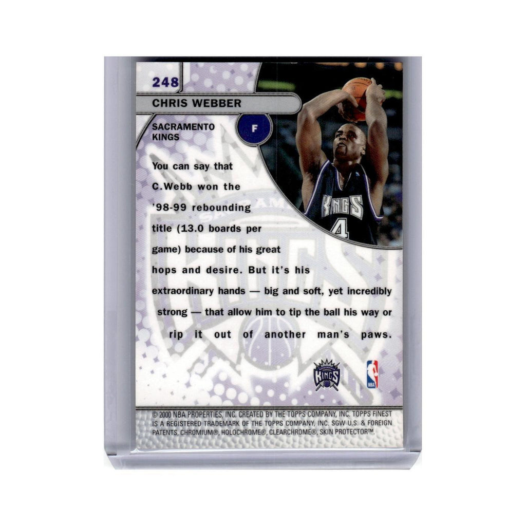Chris Webber 1999 Topps Finest #248 Sacramento Kings Basketball Card NM