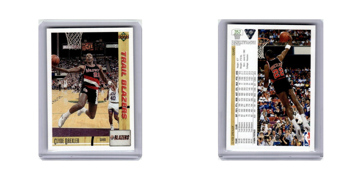 Clyde Drexler 1991 Upper Deck #357 Portland Trail Blazers Basketball Card NM