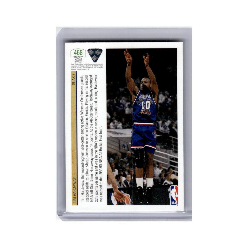 Tim Hardaway 1991 Upper Deck #468 Golden State Warriors Basketball Card NM