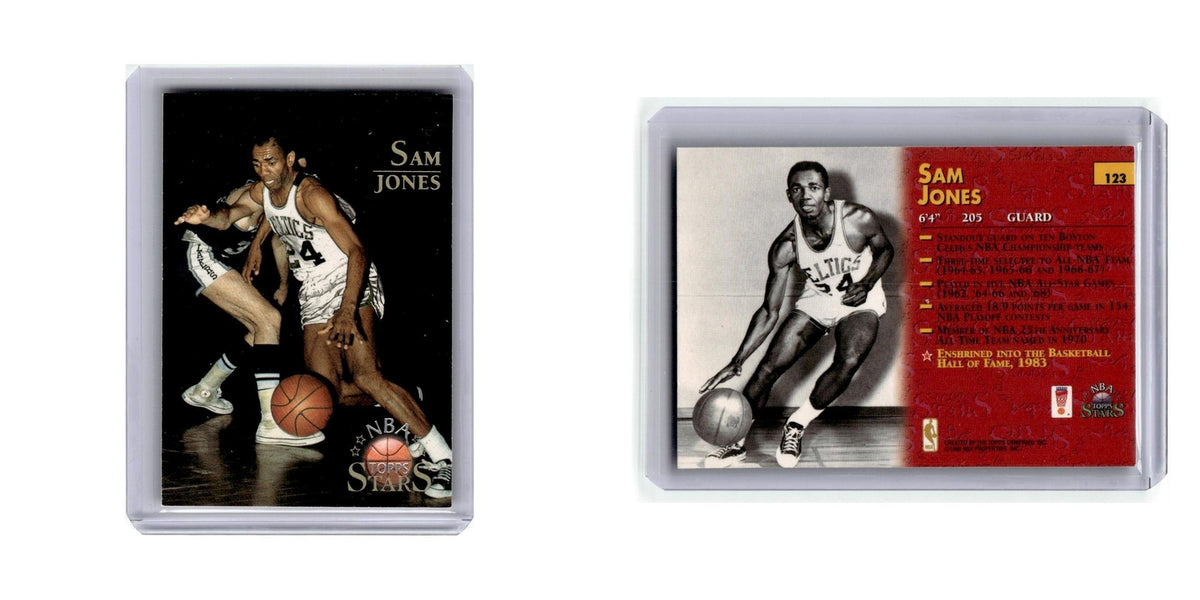 Sam Jones 1996 Topps Stars #123 Boston Celtics Basketball Card NM
