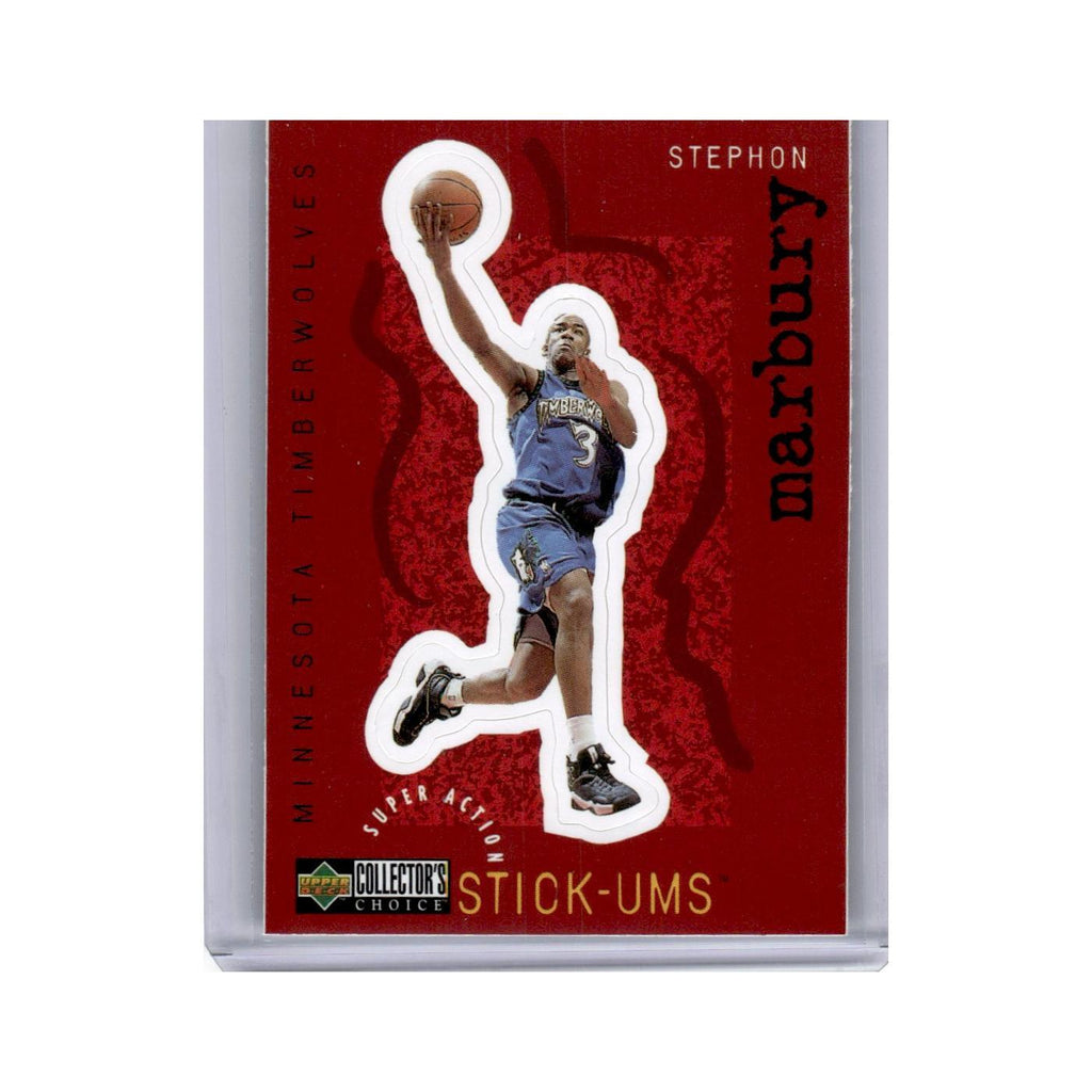 Stephon Marbury 1997 Collector's Choice Super Action Stick-Ums #S16 NM