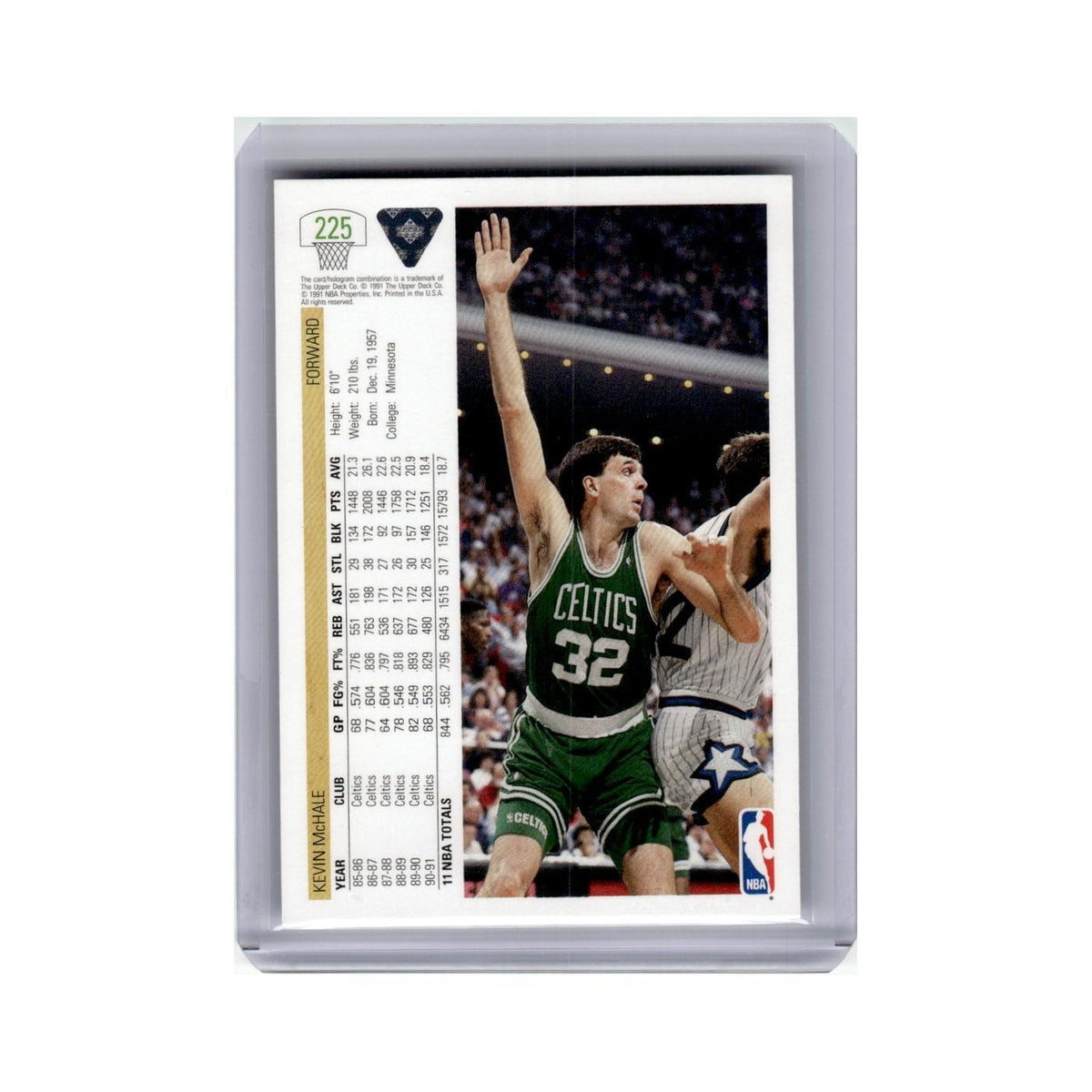 Kevin McHale 1991 Upper Deck #225 Boston Celtics Basketball Card NM