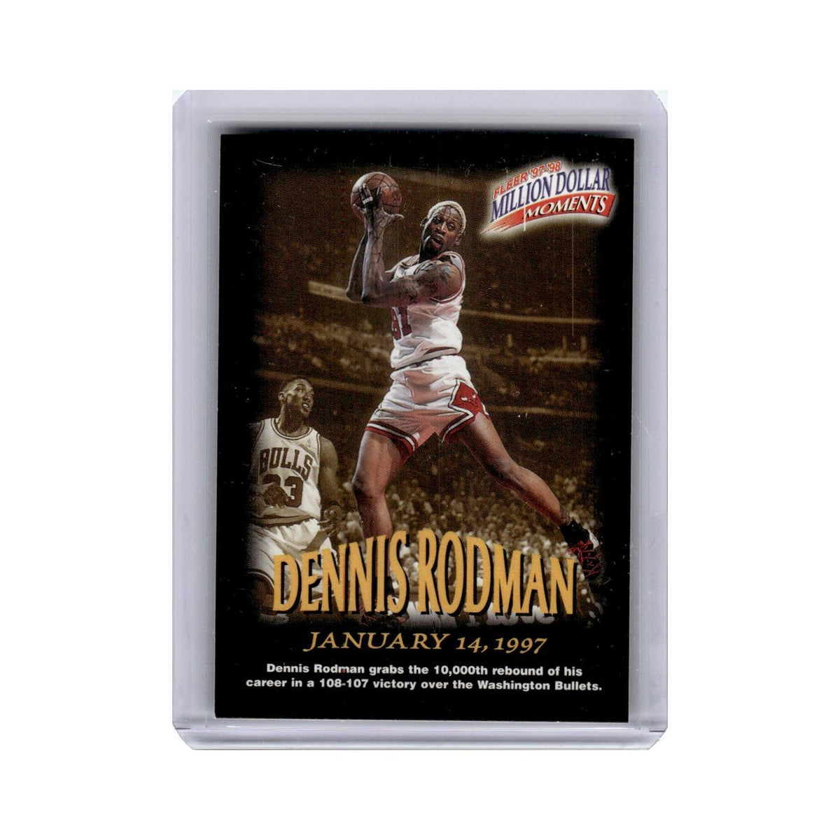 Dennis Rodman 1997 Fleer Million Dollar Moments #26 Chicago Bulls NM